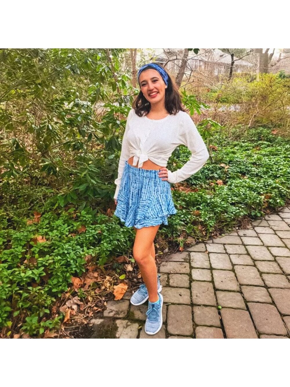 Women's Light Blue Mesh Energy Cloud Pull-On Lightweight Slip On Walking Sneaker - Picture 2 of 6